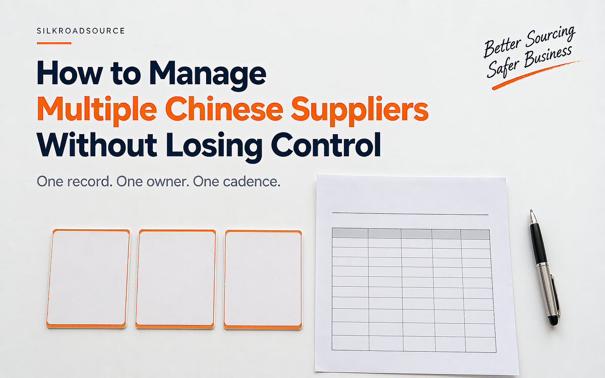 Managing multiple Chinese suppliers with an order control dashboard