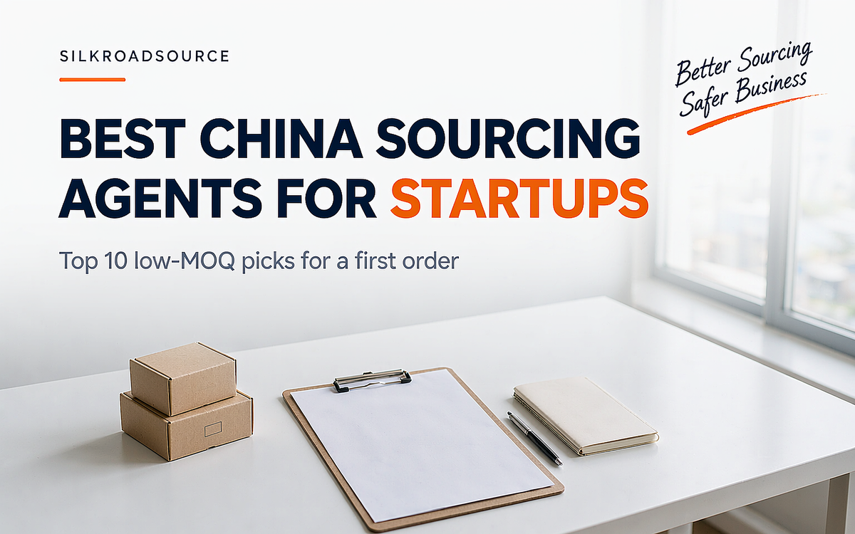 Startup founder desk with a small trial order of sample cartons ready for shipment