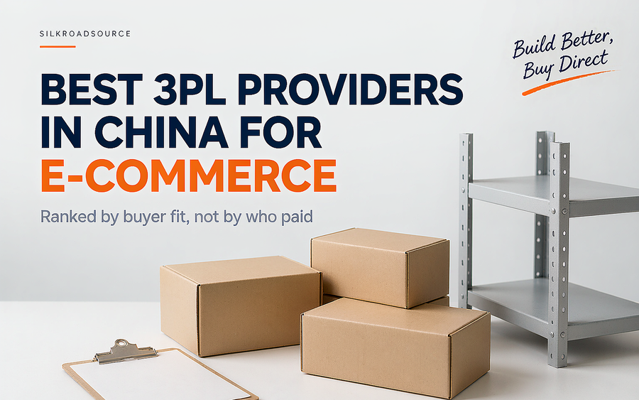 3PL providers in china cover with stacked shipping cartons and a warehouse rack