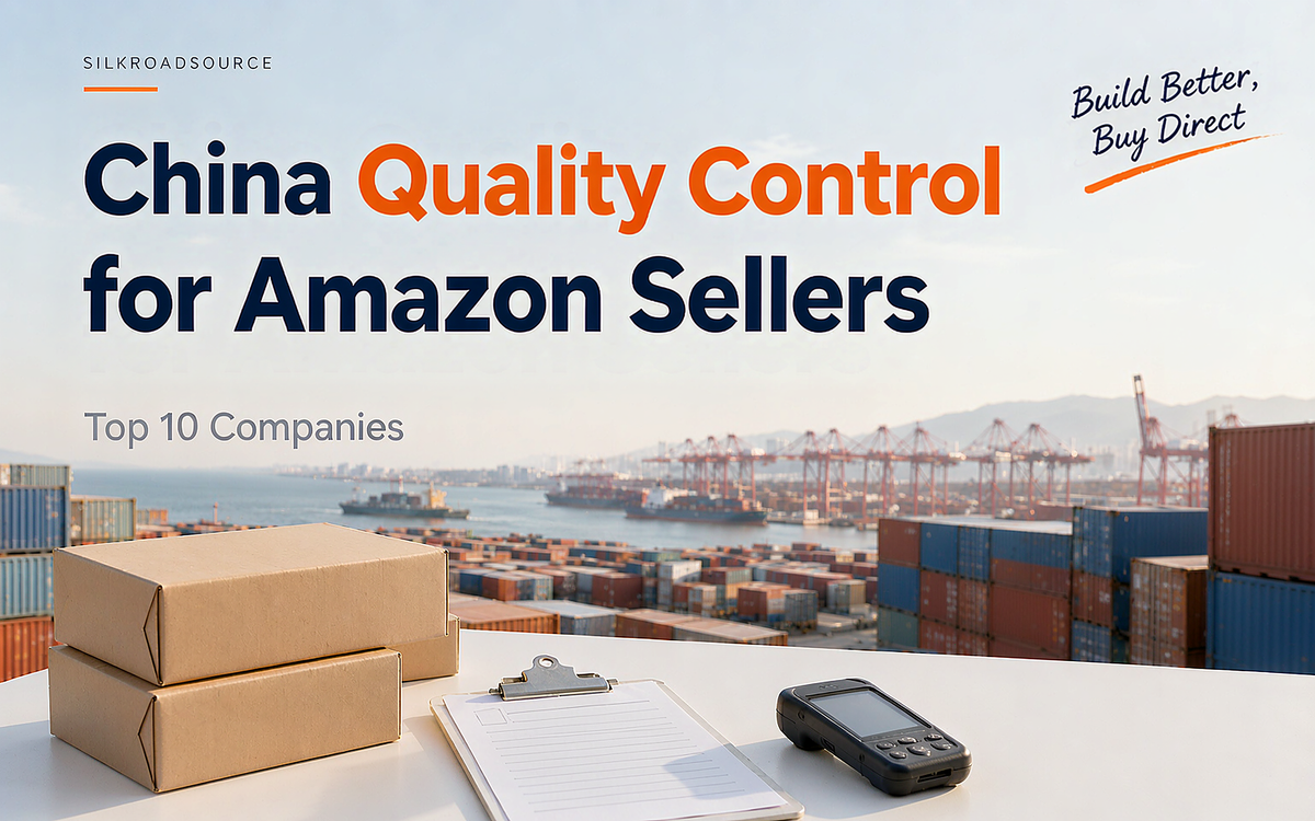 China quality control for Amazon sellers ranked, flat corporate cover with parcels and checklist