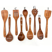 9-Piece Natural Wooden Kitchen Utensil Set Wholesale