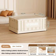 35L Foldable Plastic Storage Box with Wheels