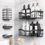 Adhesive Stainless Steel Shower Caddy Set for Wholesale