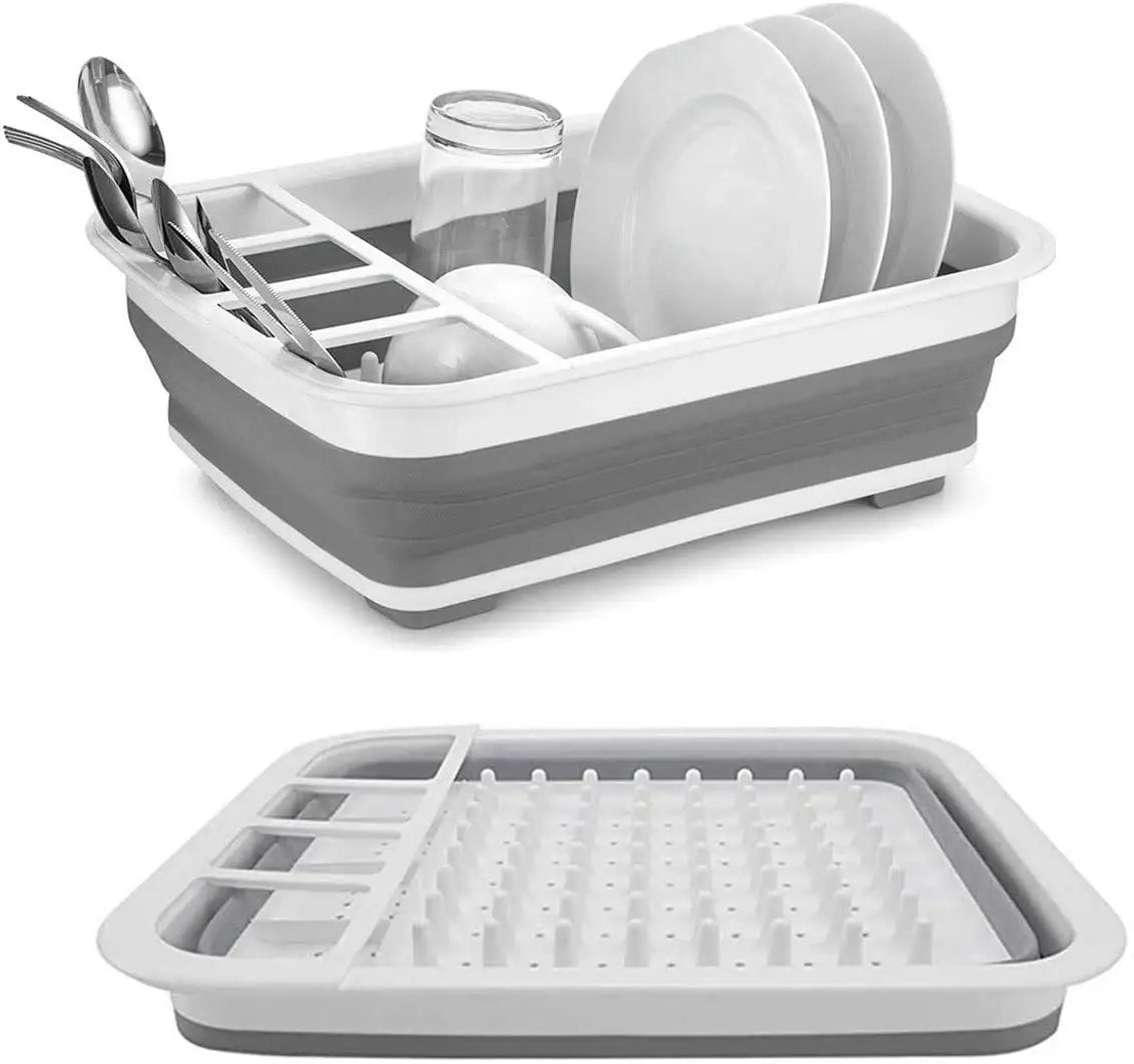 Foldable Plastic Dish Drying Rack for RV and Camping Wholesale