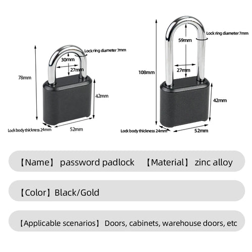 4-Digit Zinc Alloy Combination Padlock for Utility Boxes Wholesale