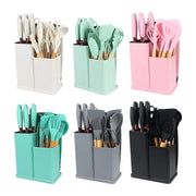 19-Piece Silicone Kitchen Utensil and Knife Set Wholesale