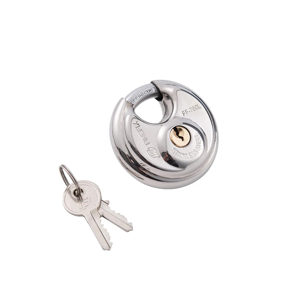 70mm Stainless Steel Round Padlock with Key Wholesale