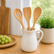 3-Piece Bamboo Kitchen Utensil Set with 30cm Handles Wholesale