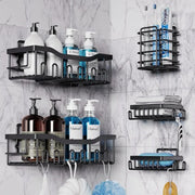 Adhesive Stainless Steel Shower Caddy Set for Wholesale