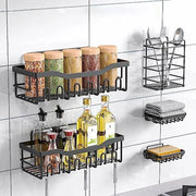 Adhesive Stainless Steel Shower Caddy Set for Wholesale