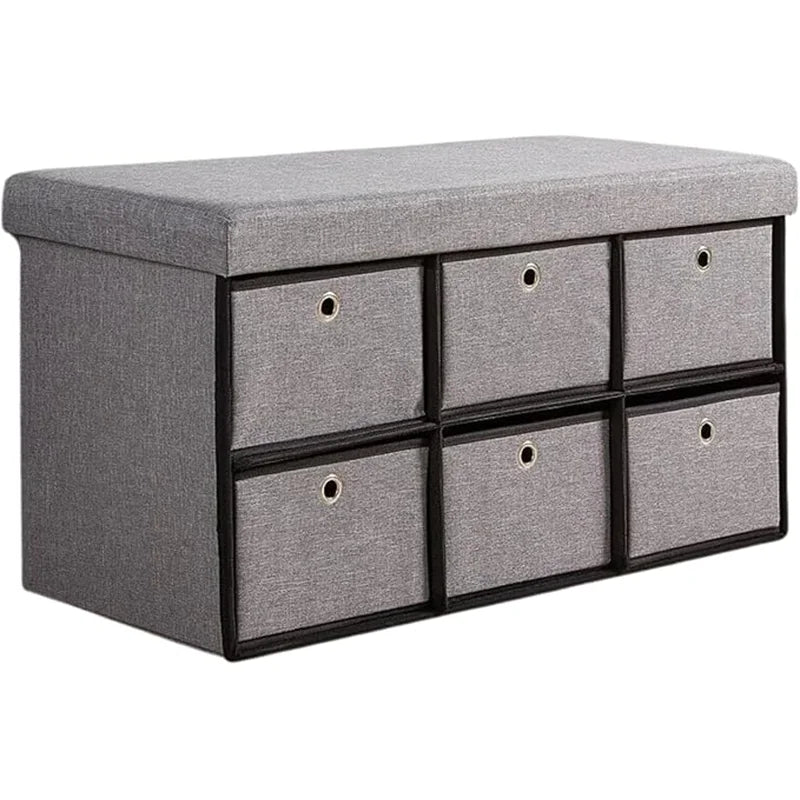 Foldable Fabric Storage Ottoman for Home Organization