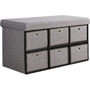Foldable Fabric Storage Ottoman for Home Organization