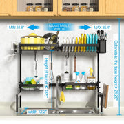 2-Tier Stainless Steel Dish Rack for Kitchen Counter Wholesale