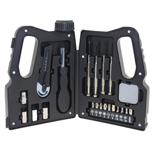 21-Piece Portable Hand Tool Kit with Pliers, Screwdrivers & Sockets Wholesale