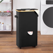 Slim Foldable Laundry Basket with Wheels for Wholesale