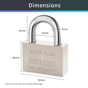 Square Iron Keyed Padlock 30–70mm Wholesale
