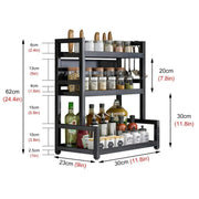 3-Tier Metal Countertop Spice Rack Organizer Wholesale