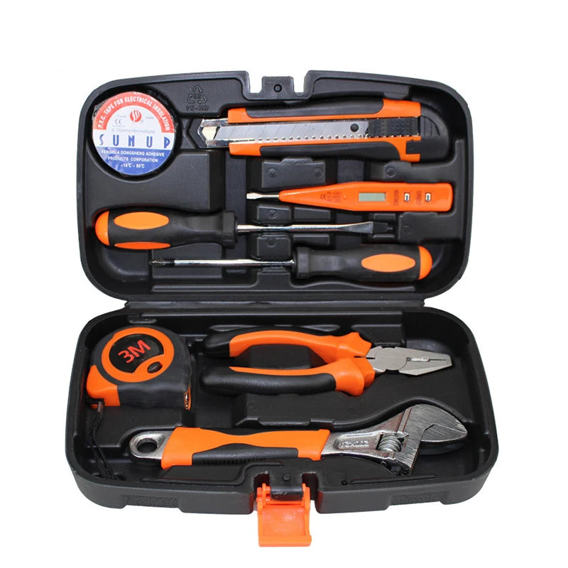 9-Piece Household Hand Tool Set with Wrench, Pliers & Screwdrivers Wholesale