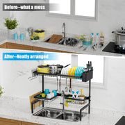 2-Tier Stainless Steel Dish Rack for Kitchen Counter Wholesale