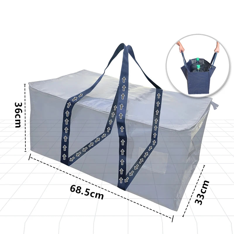 Heavy Duty Polyester Storage Bag with Zipper and Handles