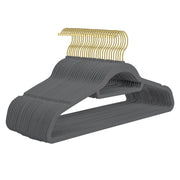 Heavy Duty Non-Slip Velvet Hangers with Gold Hooks Wholesale