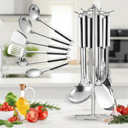 7-Piece Stainless Steel Kitchen Utensil Set with Stand Wholesale
