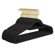 Heavy Duty Non-Slip Velvet Hangers with Gold Hooks Wholesale