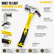 20oz Fiberglass Handle Claw Hammer for Carpentry Wholesale