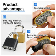 4-Digit Zinc Alloy Combination Padlock for Utility Boxes Wholesale
