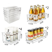5-Pack Clear Plastic Storage Bins for Fridge and Pantry Wholesale