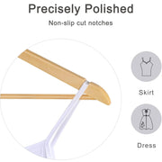 Premium Natural Wooden Suit Hanger with Trouser Bar Wholesale