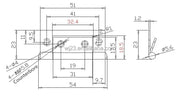 304 Stainless Steel Non-Mortise Flush Hinge Wholesale