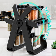 360° Rotating 2-Tier Spice Rack with 18 Glass Jars Wholesale