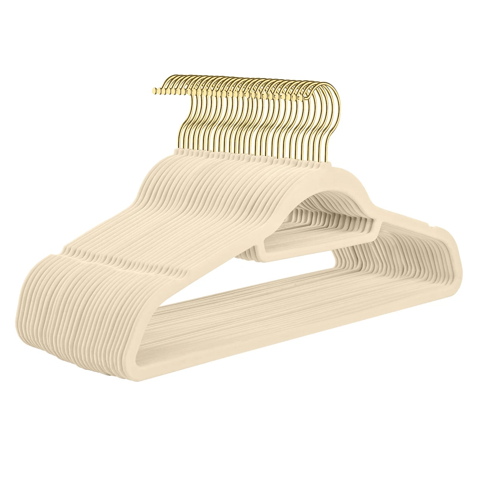Heavy Duty Non-Slip Velvet Hangers with Gold Hooks Wholesale
