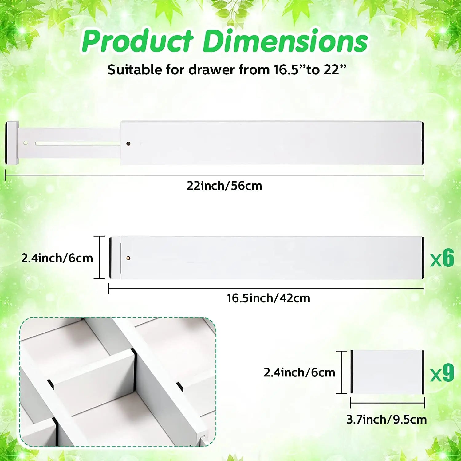 Adjustable Bamboo Drawer Dividers Set for Wholesale