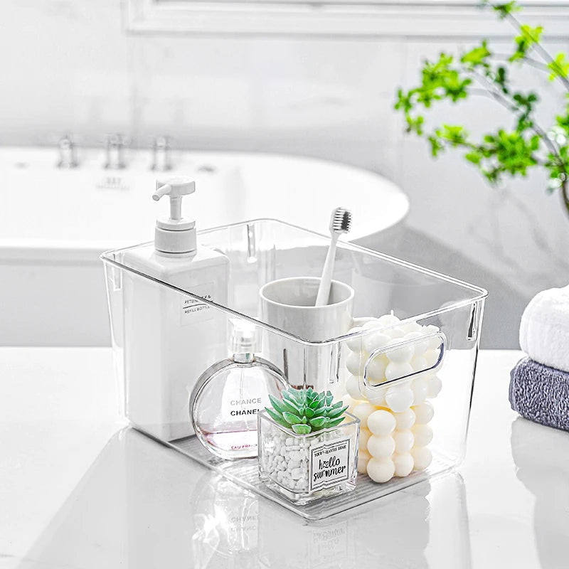 5-Pack Clear Plastic Storage Bins for Fridge and Pantry Wholesale