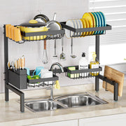 2-Tier Stainless Steel Dish Rack for Kitchen Counter Wholesale