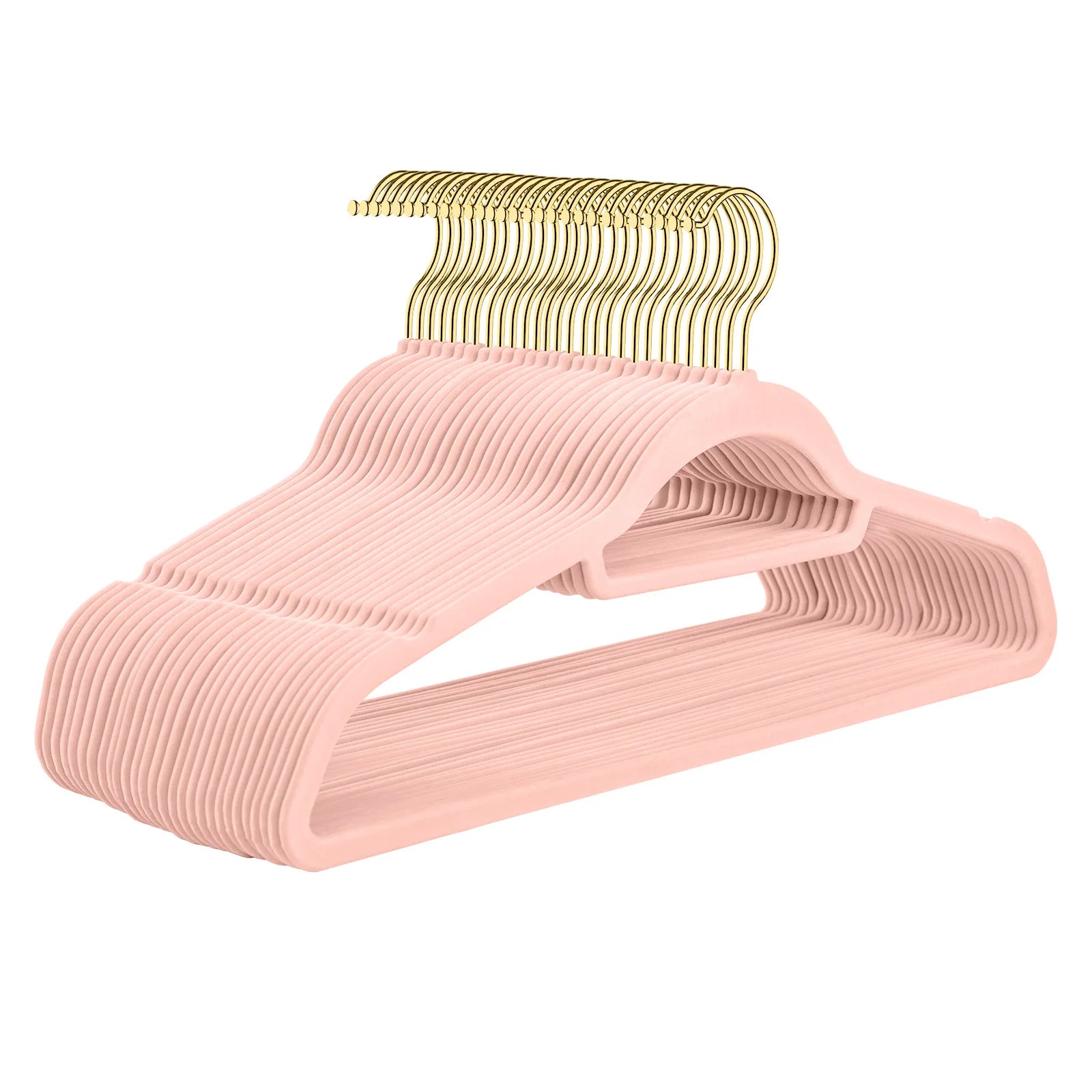 Heavy Duty Non-Slip Velvet Hangers with Gold Hooks Wholesale