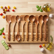 9-Piece Natural Wooden Kitchen Utensil Set Wholesale