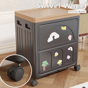 Foldable Plastic Storage Box with Wheels for Home Organization
