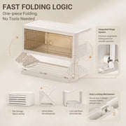 Foldable Stackable Shoe Storage Cabinet with Doors Wholesale