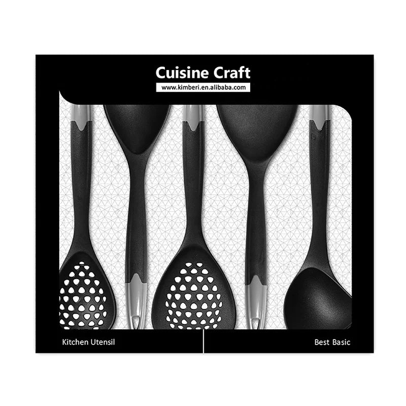 5-Piece Heat-Resistant Nylon Kitchen Utensil Set Wholesale