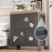 Foldable Plastic Storage Box with Wheels for Home Organization