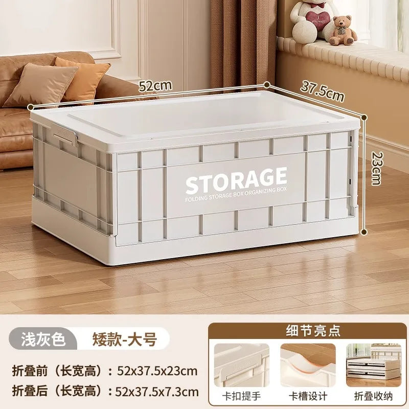 35L Foldable Plastic Storage Box with Wheels