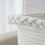 Large Woven Cotton Rope Laundry Basket with Handles for Wholesale