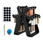360° Rotating 2-Tier Spice Rack with 18 Glass Jars Wholesale