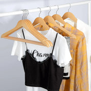 Premium Natural Wooden Suit Hanger with Trouser Bar Wholesale
